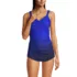Women's Long SlenderSuit Tummy Control Chlorine Resistant Skirted One Piece Swimsuit, Front