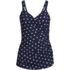 Women's D-Cup SlenderSuit Tummy Control Chlorine Resistant Skirted One Piece Swimsuit, Front