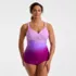 Women's Plus Size DD-Cup SlenderSuit V-neck Skirted Low Leg One Piece, Front