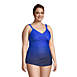 Women's Plus Size SlenderSuit V-Neck Tummy Control Chlorine Resistant Skirted One Piece Swimsuit, alternative image