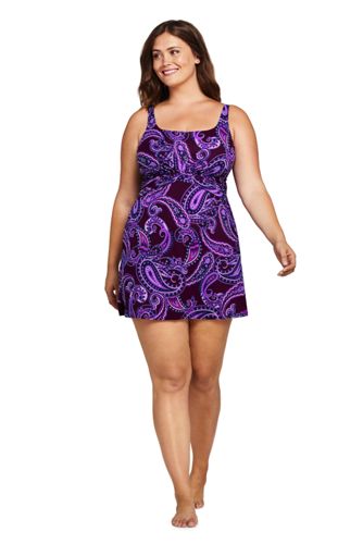 plus size one piece swim dress