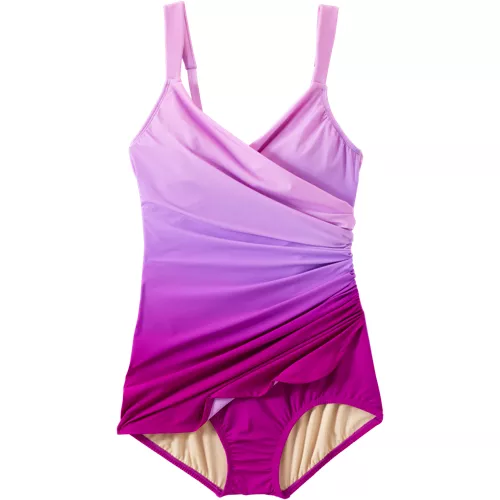 Women's SlenderSuit V-Neck Skirted Low Leg One Piece, alternative image