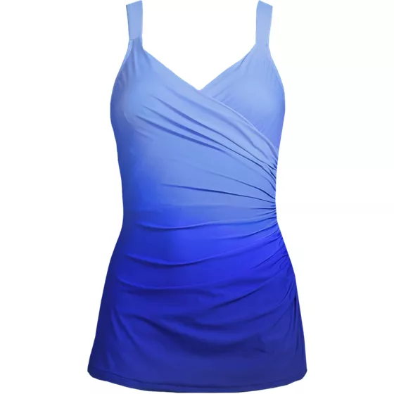Women's SlenderSuit V-Neck Skirted Low Leg One Piece - primary