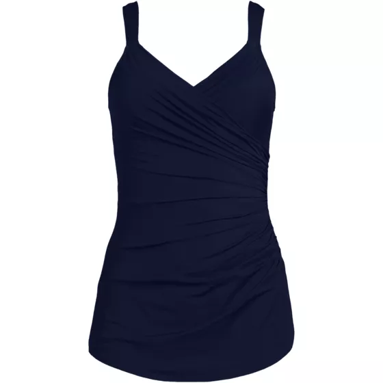 Women's SlenderSuit V-Neck Skirted Low Leg One Piece - primary