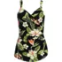 Women's SlenderSuit V-neck Skirted Low Leg One Piece, Front