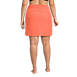 Women's Plus Size Quick Dry Elastic Waist Active Board Skort Swim Skirt, Back