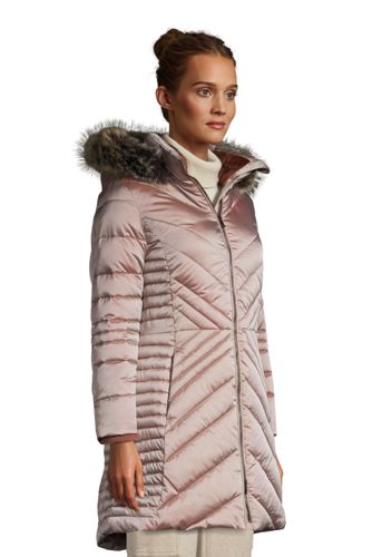 Women S Thermoplume Fleece Lined Coat, Laundry Faux Fur Lined Coat Mens