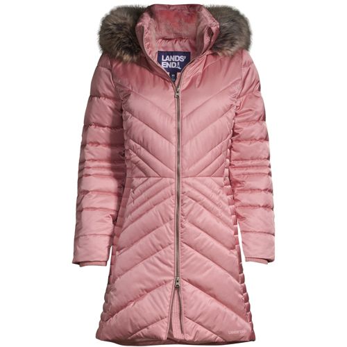 Lands end 2024 pink coat