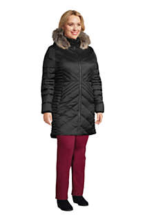 Fhuiml Womens Winter Plush Plus Size Solid Color Down Coat Long Sleeve Zipper Pocket Coat 