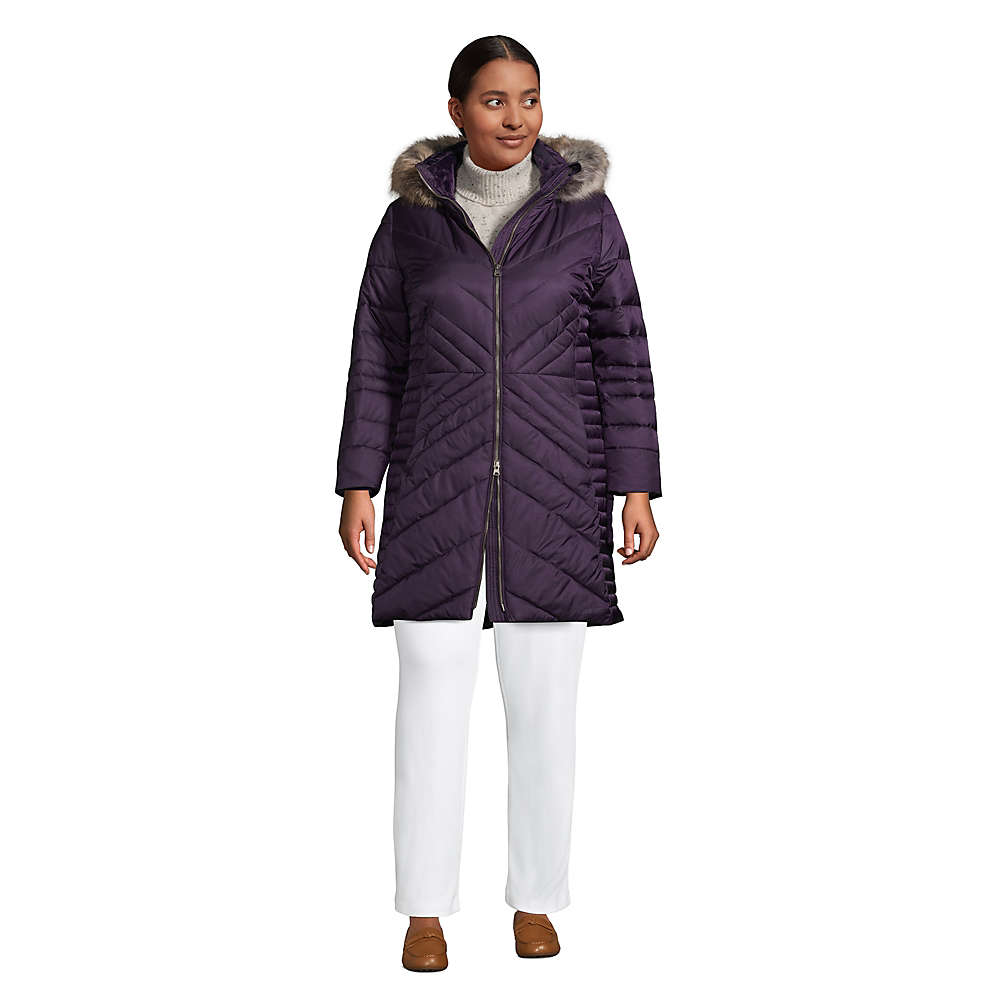 Women's Plus Size Insulated Cozy Fleece Lined Primaloft Coat, Front