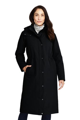 Langer Wintermantel Thermoplume Fur Damen Lands End