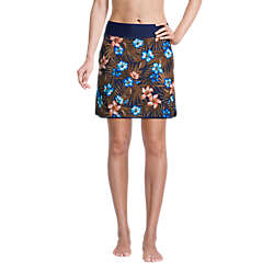 Women's Quick Dry Elastic Waist Active Board Skort Swim Skirt, Front