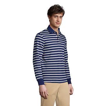 Polo Supima Strech à Rayures Coupe Classique, Homme Stature Standard image number 1