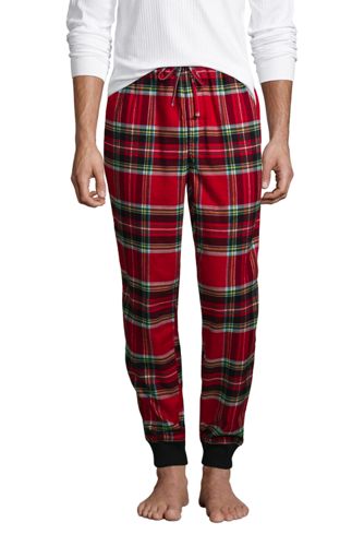 red plaid joggers mens