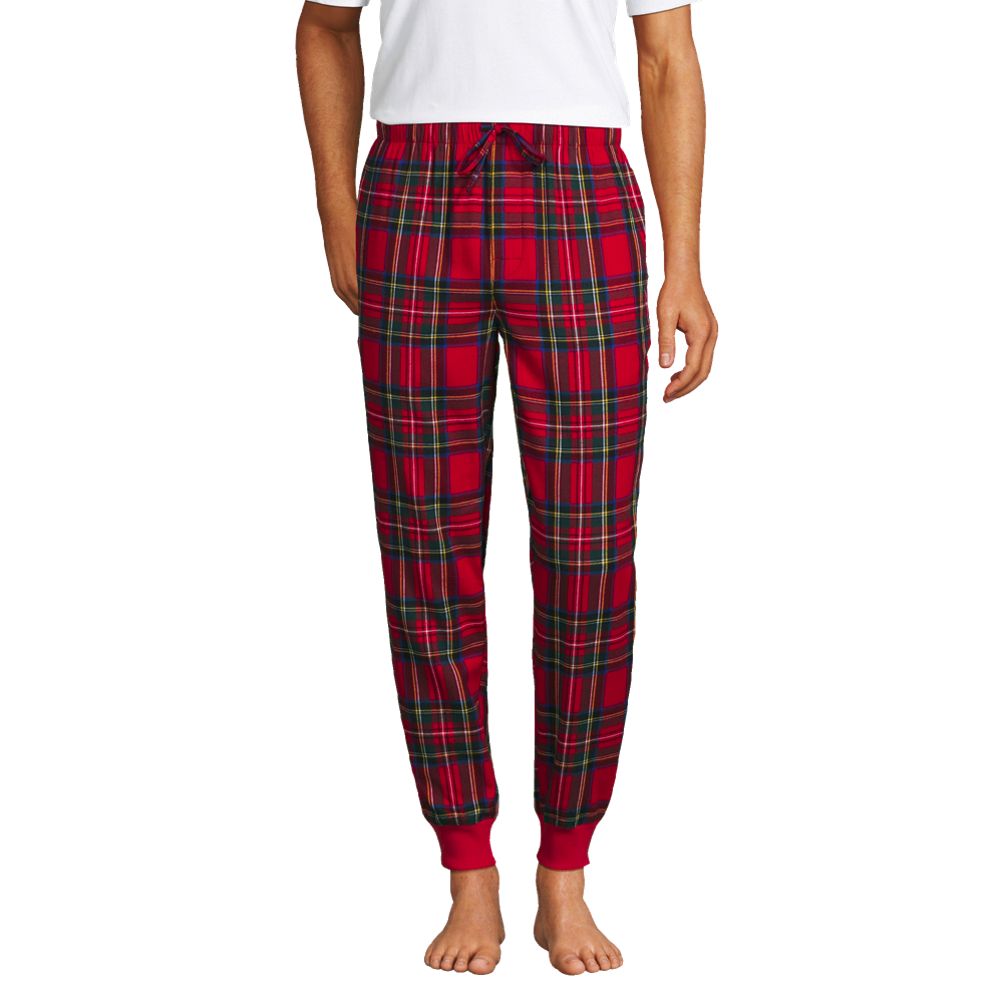 Men's Big and Tall Flannel Jogger Pajama Pants