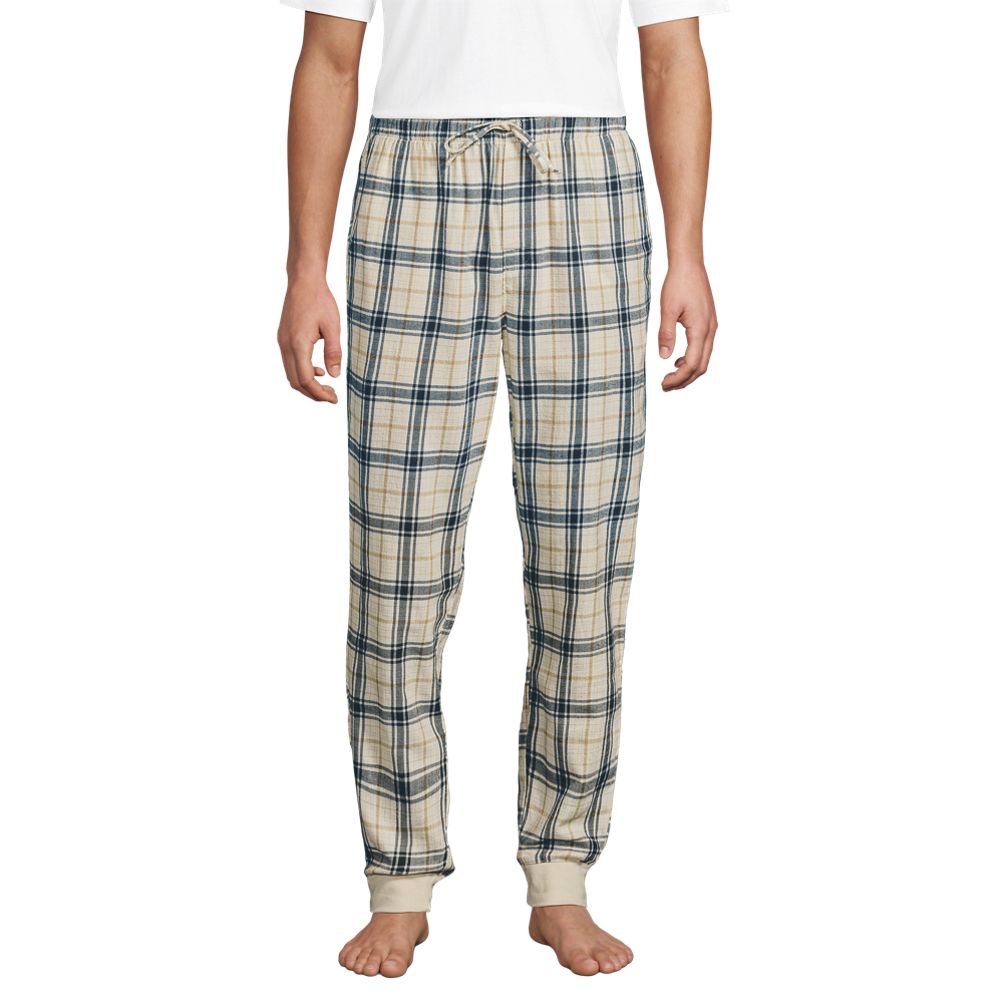 Men's Flannel Jogger Pajama Pants Lands' End