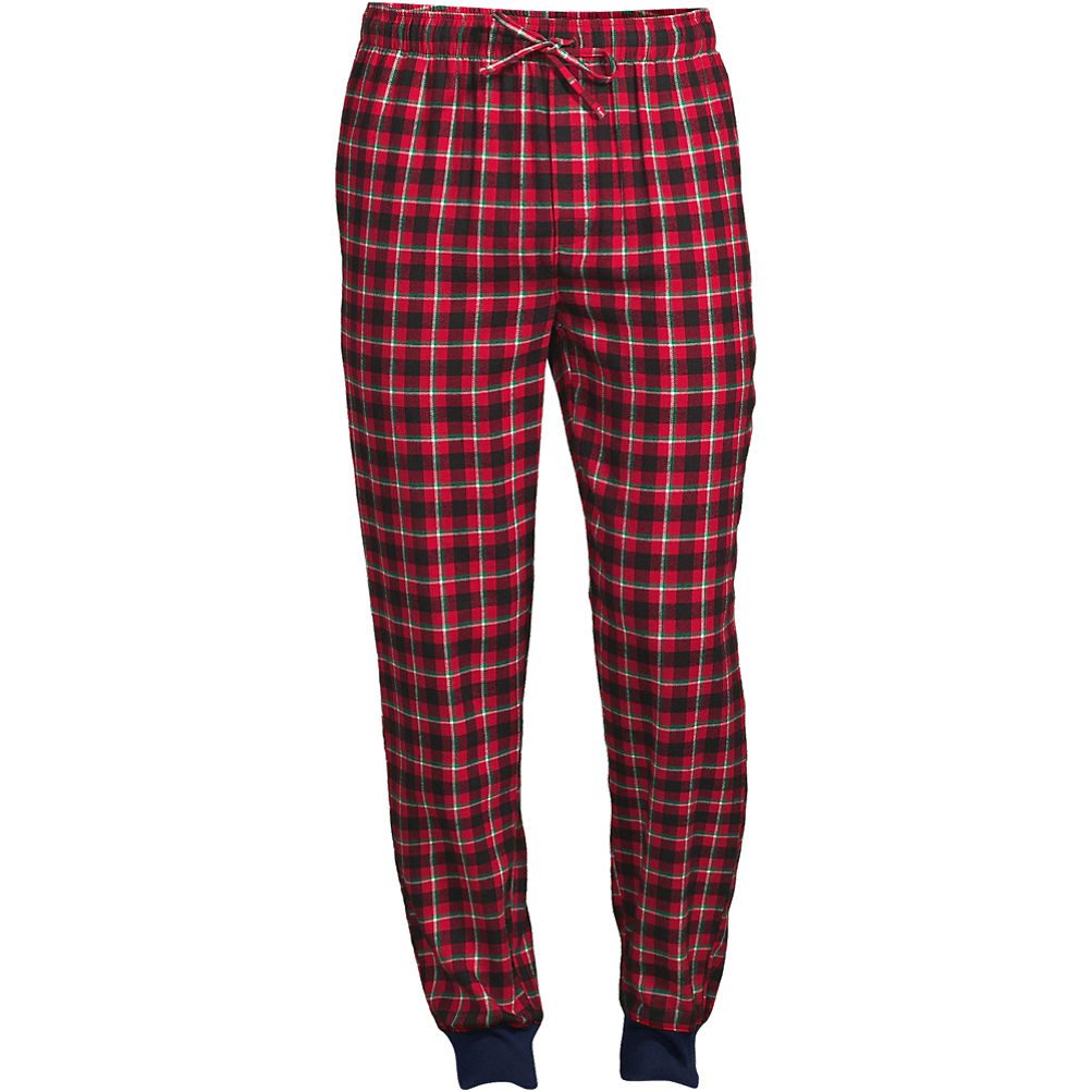 Men's Big and Tall Flannel Jogger Pajama Pants
