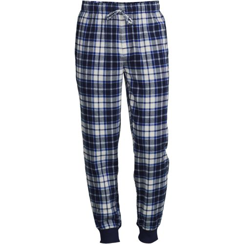 Men's Flannel Jogger Lounge Pants - Charcoal/Blue