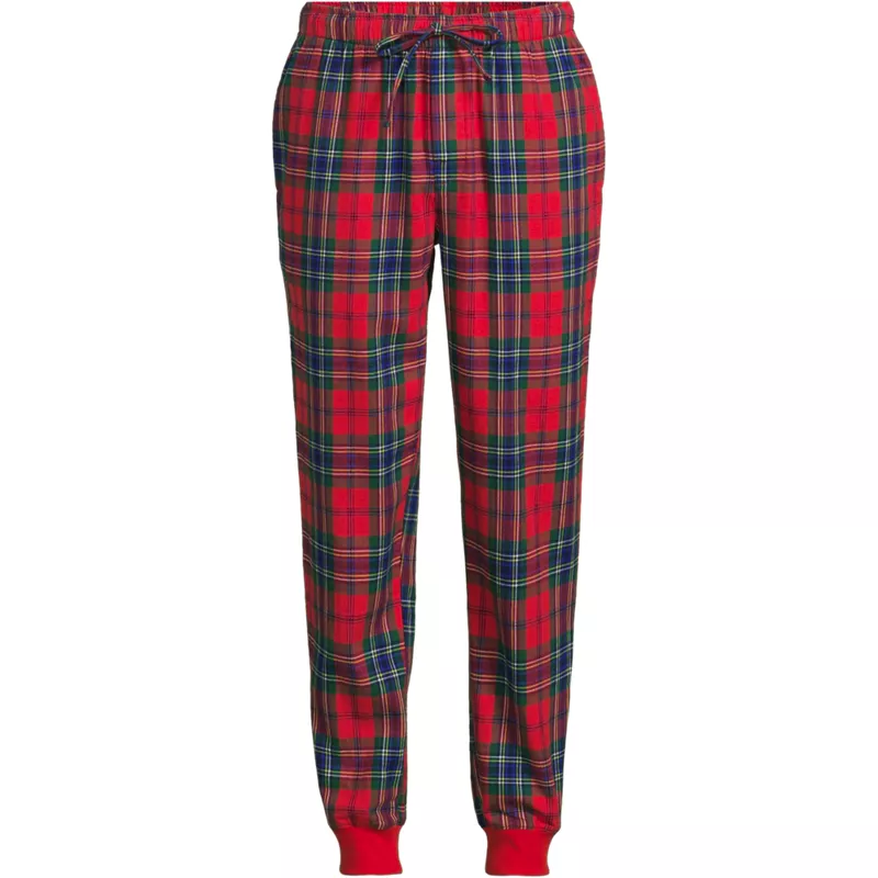 Men's Flannel Jogger Pajama Pants, Front