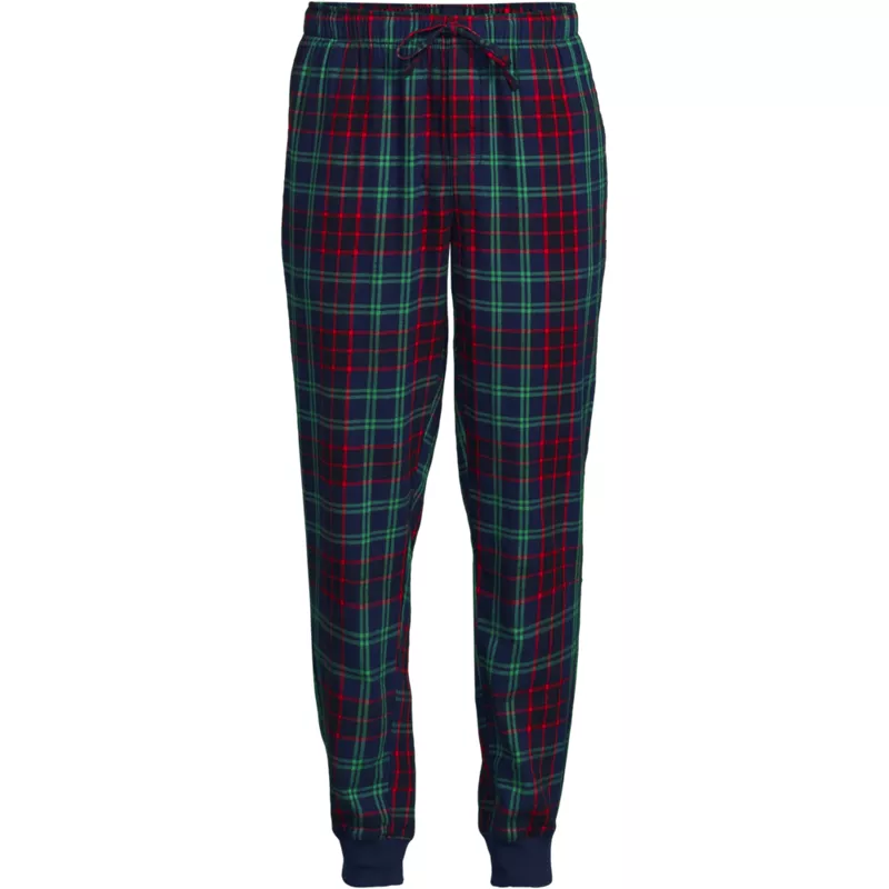 Men's Flannel Jogger Pajama Pants, Front