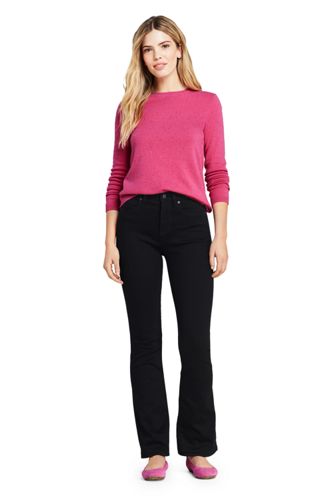 women's petite black bootcut jeans