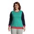 Women's Plus Size Serious Sweats Crewneck Long Sleeve Sweatshirt Tunic, Front
