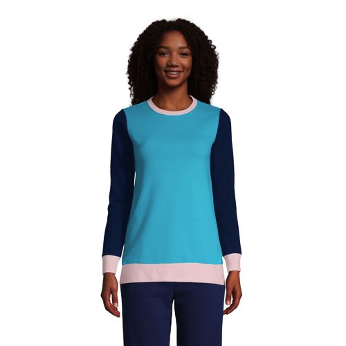 women's serious sweats crewneck long sleeve sweatshirt tunic