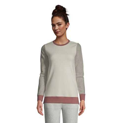 women's serious sweats crewneck long sleeve sweatshirt tunic