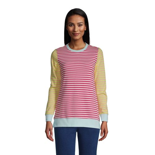 women's serious sweats crewneck long sleeve sweatshirt tunic