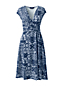 Women's Cap Sleeve Twist Wrap Front Fit & Flare Dress, Print