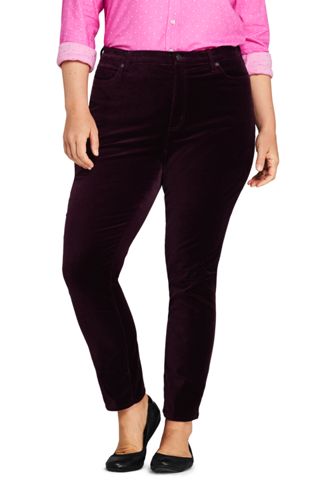 women's plus size velvet pants