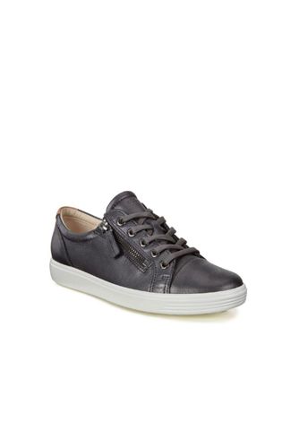 ECCO Soft 7 Zip Leather Trainers 