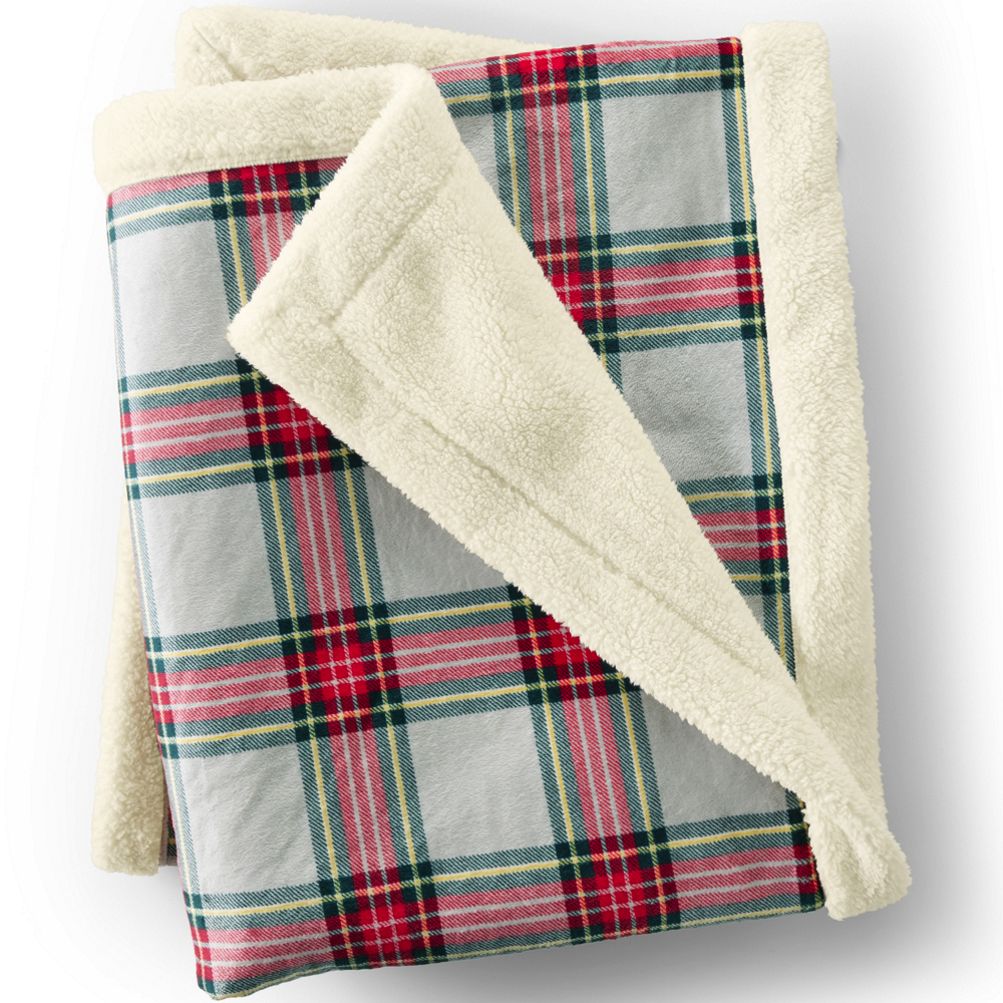 Fleece discount checked throw