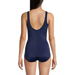 Women's Chlorine Resistant Soft Cup Tugless Sporty One Piece Swimsuit, Back