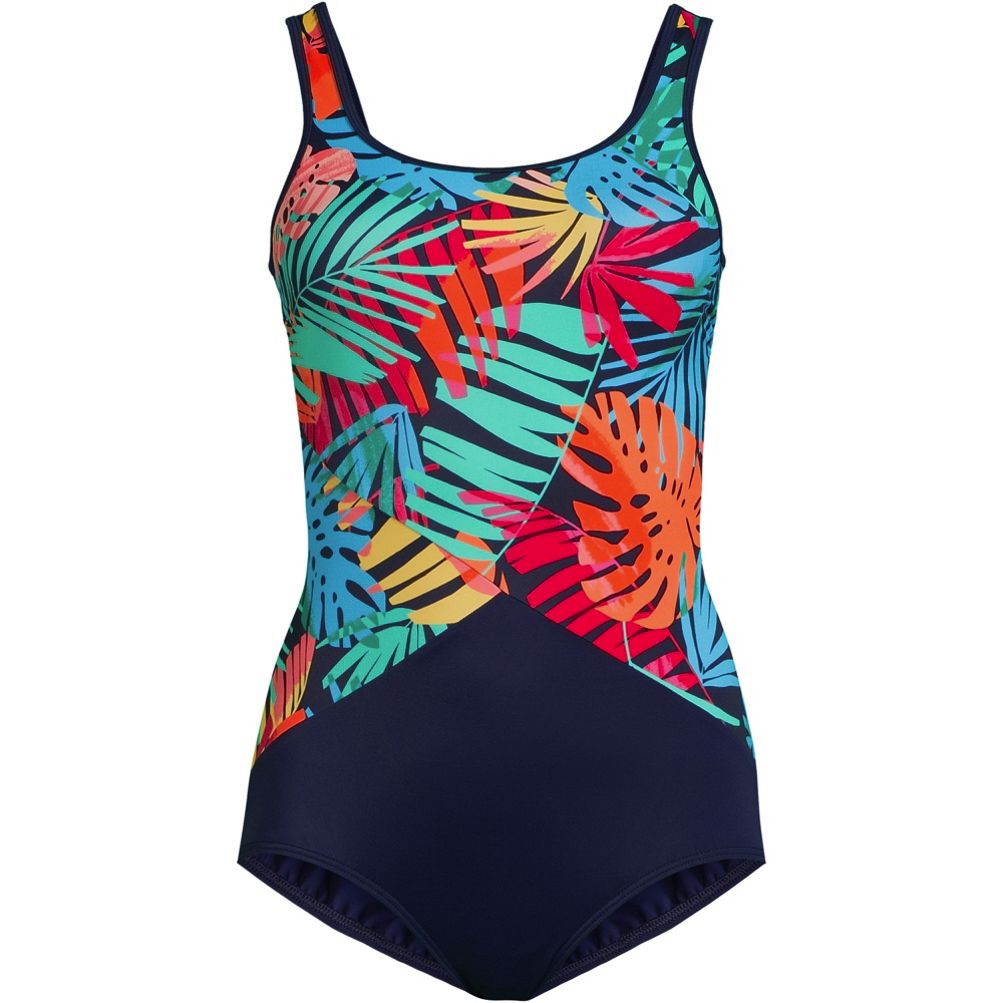 Lands' End Petite Tummy Control Scoop Neck Soft Cup Tugless One Piece  Swimsuit - Macy's