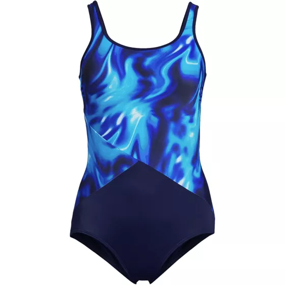 Women's Chlorine Resistant Soft Cup Tugless Sporty One Piece Swimsuit - primary