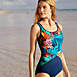 Women's Petite Chlorine Resistant Soft Cup Tugless Sporty One Piece Swimsuit, alternative image