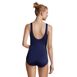 Women's Mastectomy Chlorine Resistant Scoop Neck Soft Cup Tugless Sporty One Piece Swimsuit Print, Back