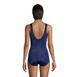 Women's Mastectomy Chlorine Resistant Scoop Neck Soft Cup Tugless Sporty One Piece Swimsuit Print, Back