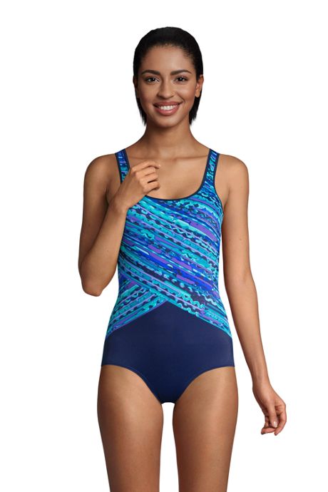 ALove Womens Printed Athletic One Piece Swimsuit Sports Swimwear Training Suit