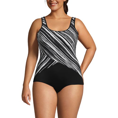 Maillot 1 Pièce Tugless Imprimé, Femme Grande Taille