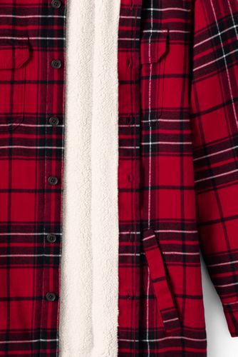 lands end fleece lined flannel shirt