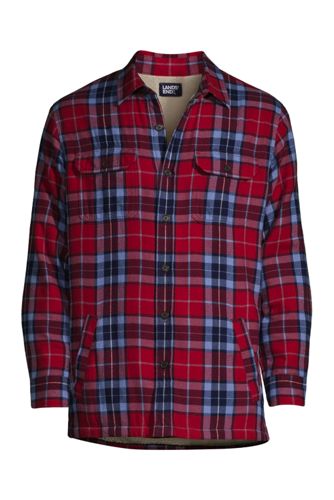 men's tall fleece lined flannel shirts