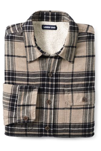 lands end lined flannel shirt