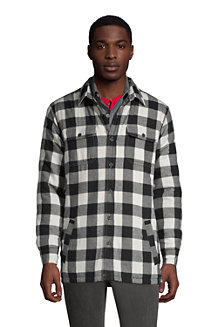 Men's Sherpa-lined Flannel Shirt Jacket 