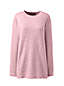 Women's Petite Long Sleeve Textured Sweatshirt Tunic