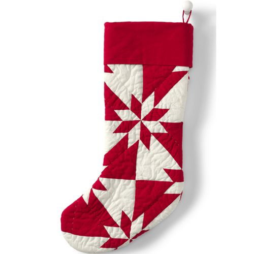 Patchwork Personalized Christmas Stocking | Lands' End