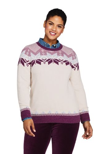 plus size fair isle sweater