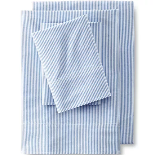 Cotton Oxford Stripe Bed Sheet Set, Front
