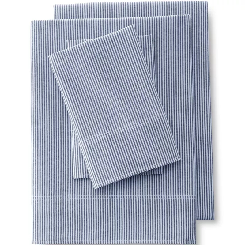 Cotton Oxford Stripe Bed Sheet Set, Front
